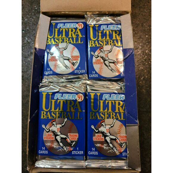 VTG Retro Fleer Ultra Baseball MLB 1991 Cards New Sealed Pack - Picture 4 of 4